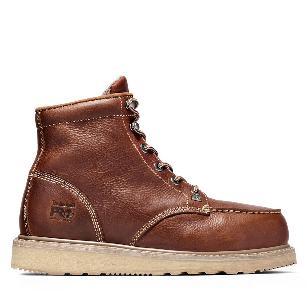 Timberland Mens Work Boots PRO® Barstow Wedge Alloy Toe - Brown - India LN9258476